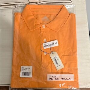 Peter Miller Seaside Wash Pocket Polo Men’s Large Orange